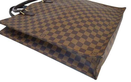 Brown Louis Vuitton Damier Ebene Sac Plat Tote Bag – Designer Revival