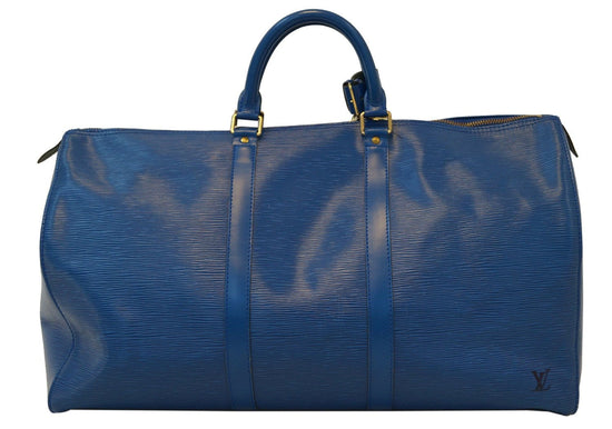 Louis Vuitton Toledo Blue Epi Leather Keepall 50 duffle bag ref.293789 -  Joli Closet