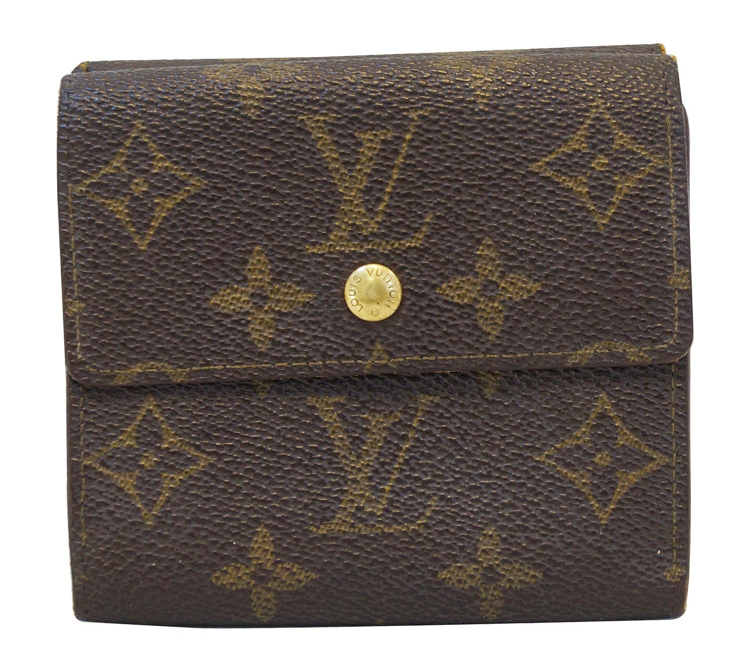 Louis Vuitton Brown Leather Bifold Compact Wallet Louis Vuitton