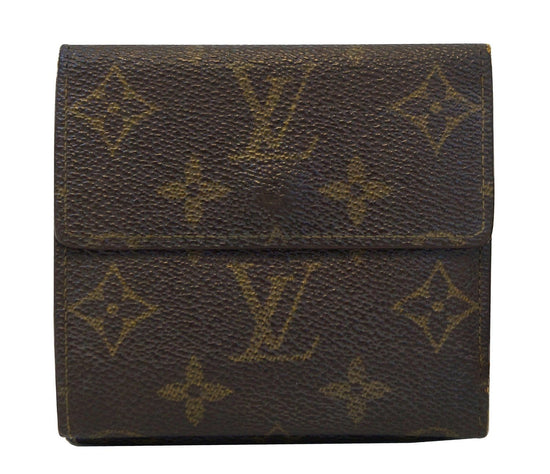 Louis Vuitton Brown Monogram Elysee Flap Over Style Wallet