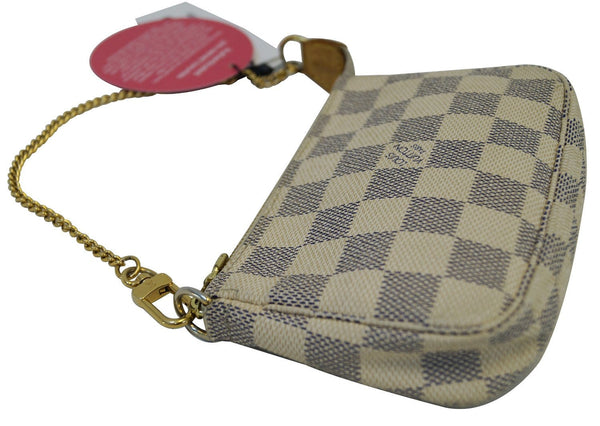 Authentic Louis Vuitton Damier Azur Mini Pochette Accessoires Pouch E2