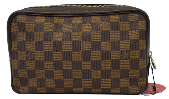 Authentic Louis Vuitton Trousse Toilette 25 Damier Ebene 