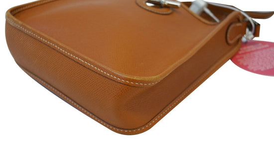 Hermes Brown Epsom Leather Vespa TPM Messenger Bag