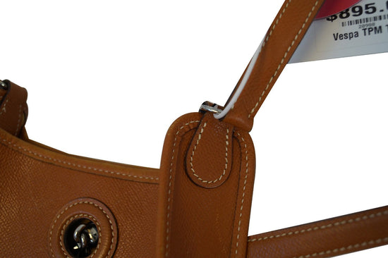 Pre-owned Hermes Orange Suede Vespa Tpm Shoulder Bag