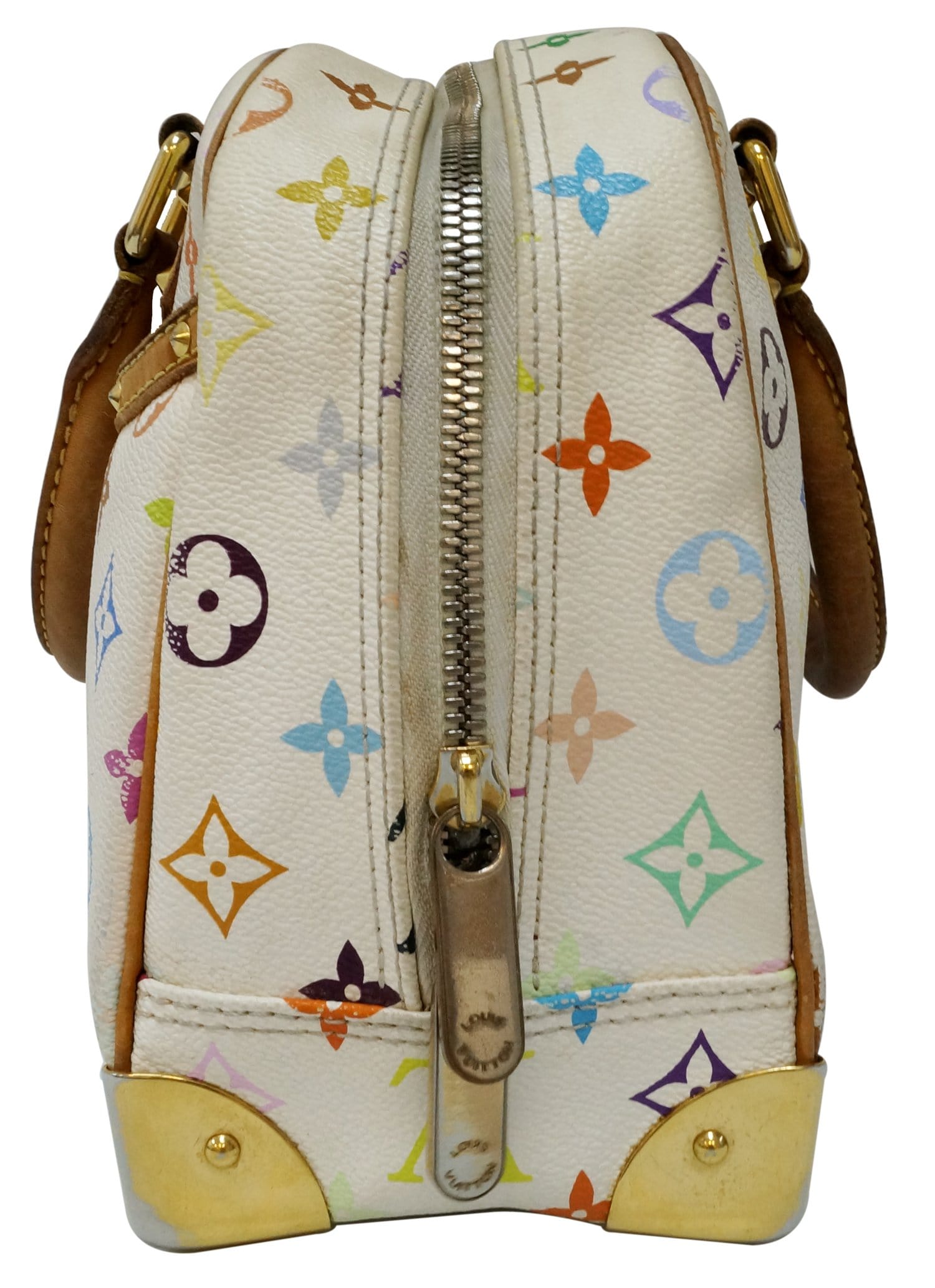 LOUIS VUITTON White Monogram Multicolor Trouville Satchel Bag - Sale