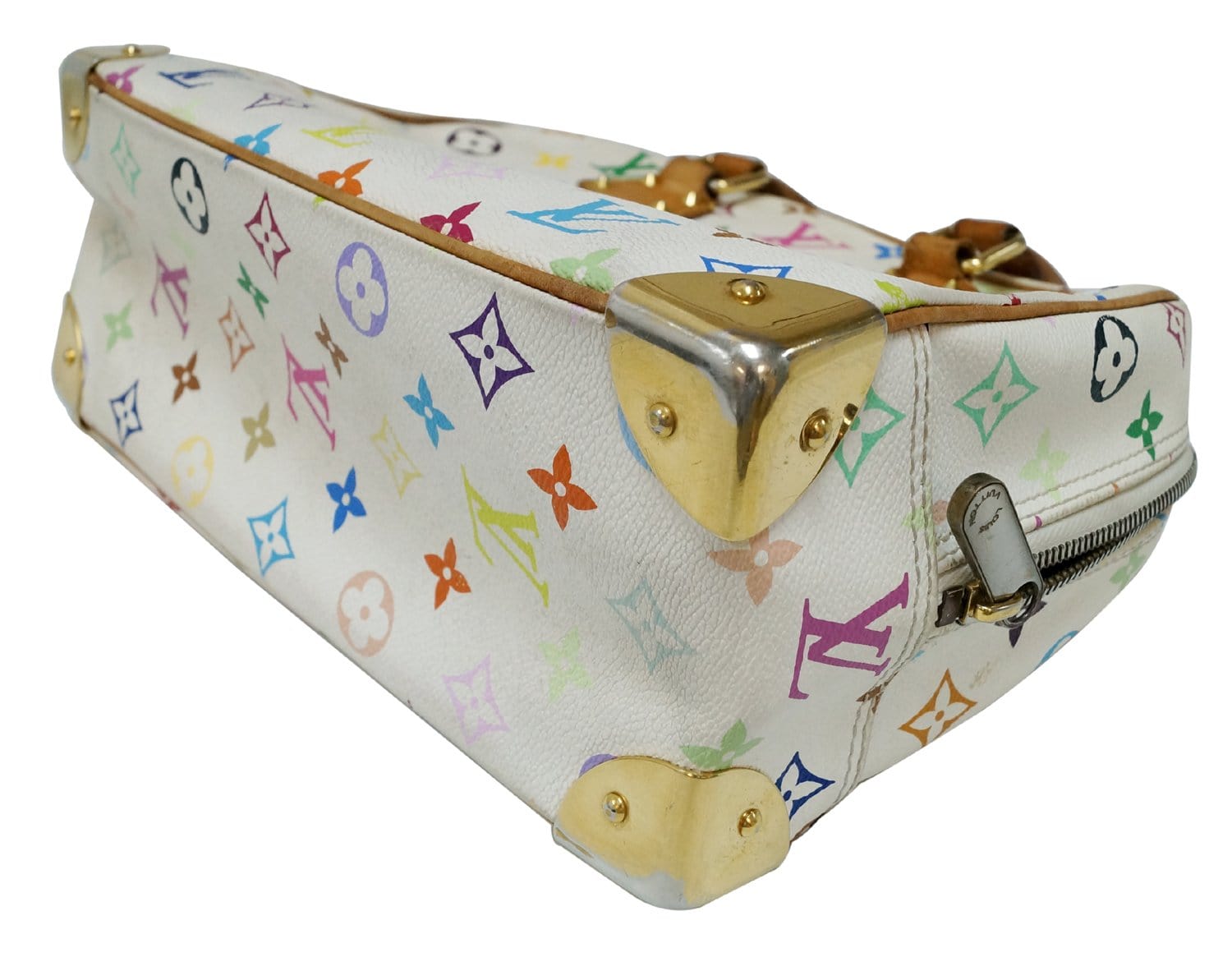 LOUIS VUITTON White Monogram Multicolor Trouville Satchel Bag - Sale