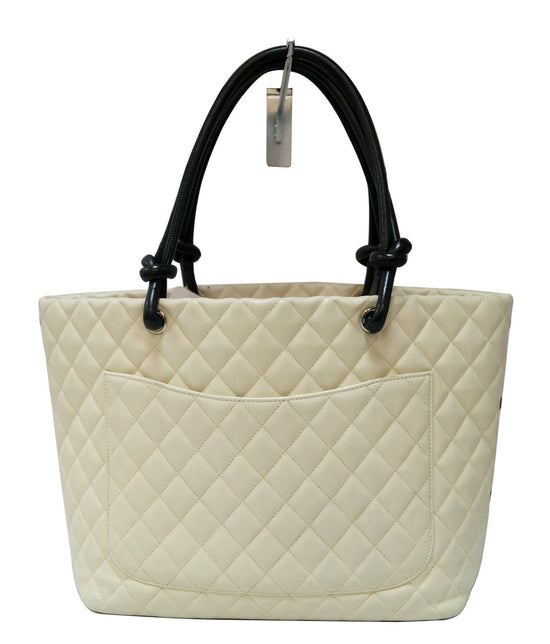 Chanel Cambon Ligne Lambskin Leather Tote Bag (SHG-27559) – LuxeDH