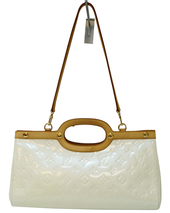 Louis Vuitton Vernis Leather Monogram Roxbury Drive Bag Ivory