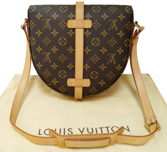 LOUIS VUITTON Chantilly GM Shoulder Bag Monogram Leather Canvas