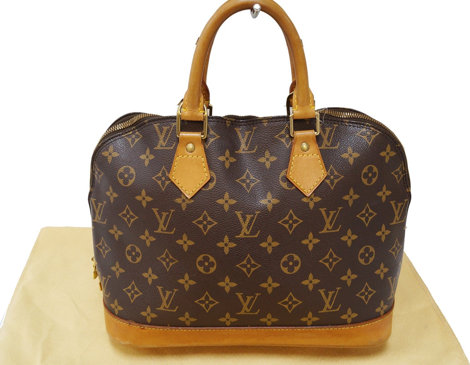 LOUIS VUITTON Monogram Canvas Brown Alma Satchel Bag