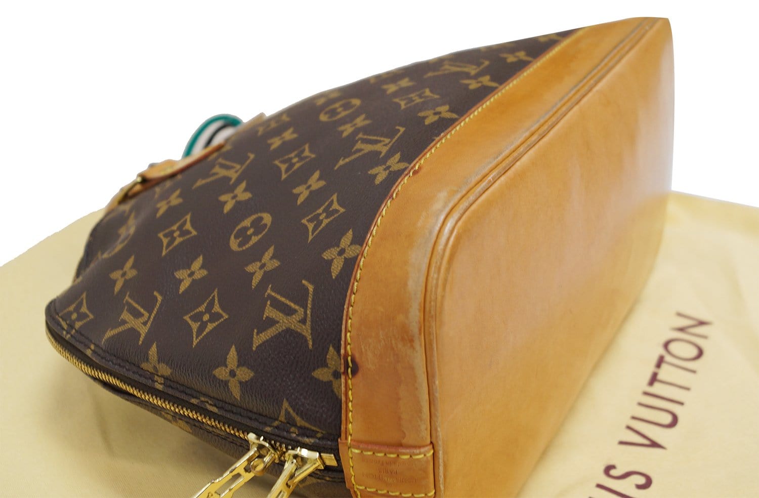 LOUIS VUITTON Monogram Canvas Brown Alma Satchel Bag