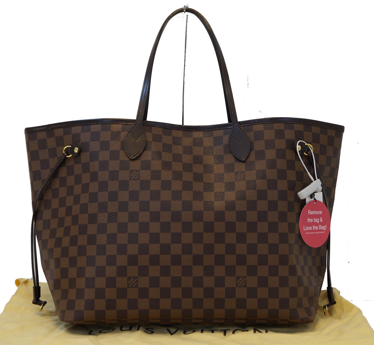 LOUIS VUITTON Damier Ebene Neverfull GM Brown Tote Bag