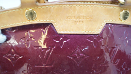 LOUIS VUITTON Rouge Fauviste Vernis Leather Brea MM Satchel Bag