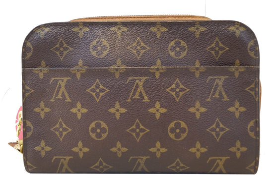 LOUIS VUITTON Monogram Canvas Orsay Brown Clutch