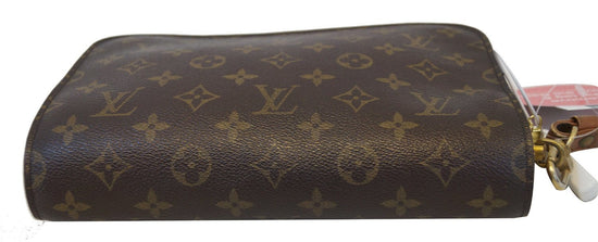Auth Louis Vuitton Monogram Orsay Clutch Bag Pouch M51790 Used