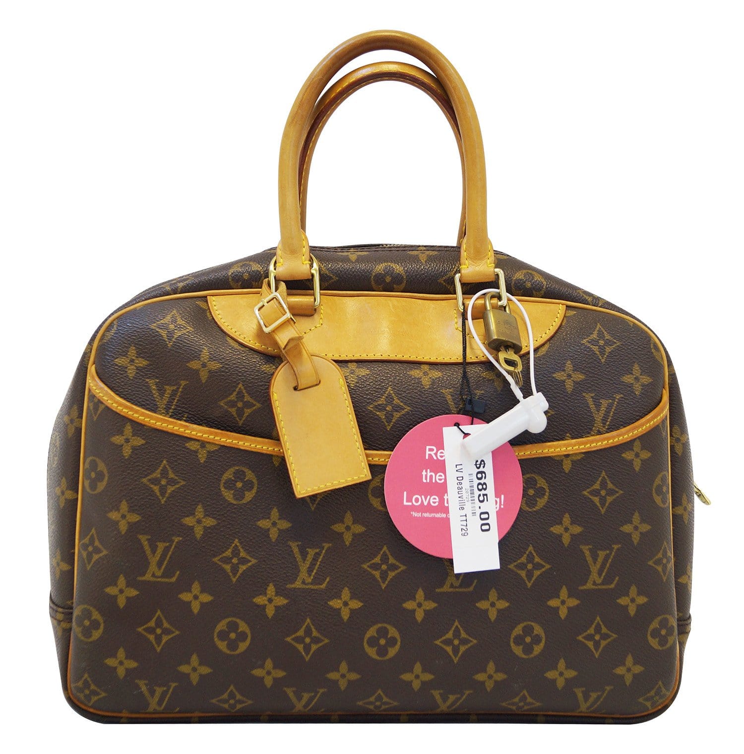 LOUIS VUITTON Monogram Deauville Bag + Free Bag Charm