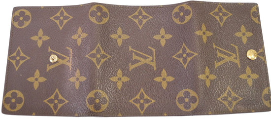 LOUIS VUITTON DEER PRNT TRI-FOLD WALLET