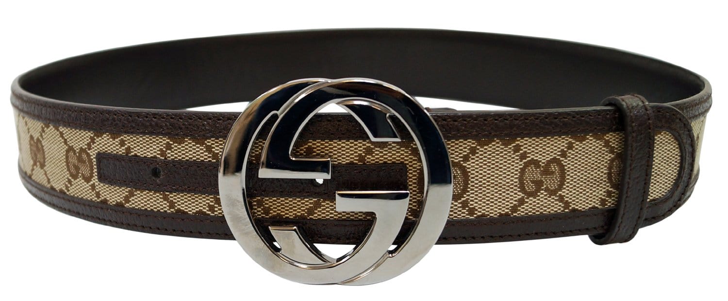 GUCCI Monogram Belt - Black for Women