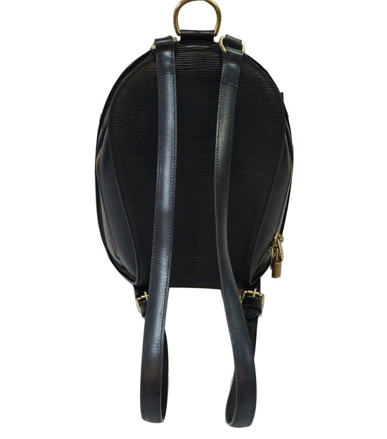 LOUIS VUITTON Epi Mabillon Backpack Black 14339