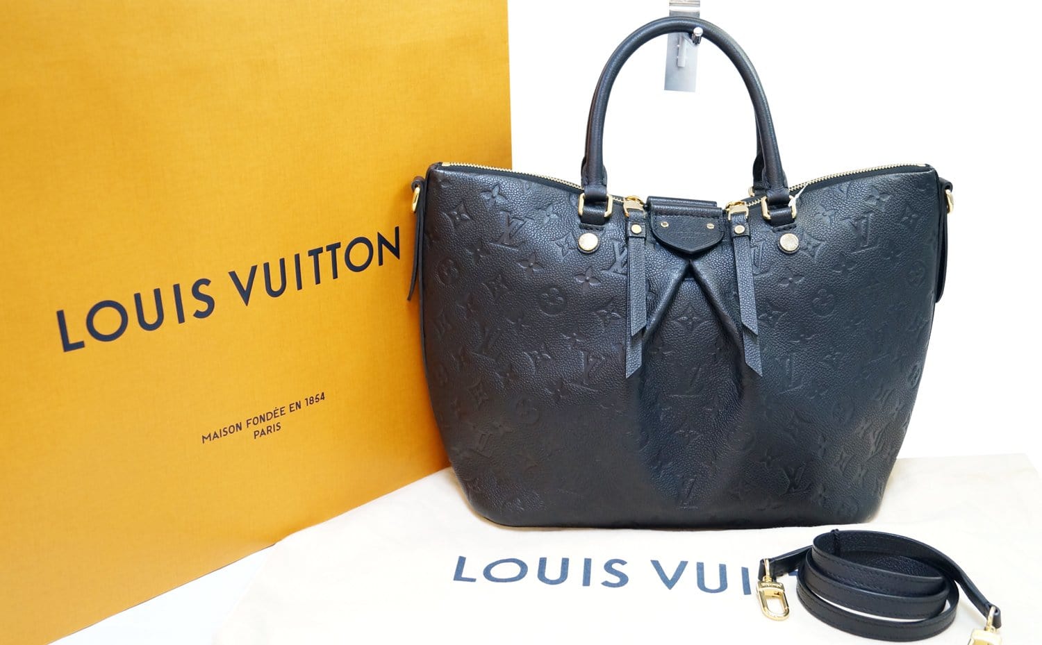 Louis Vuitton Black Empreinte Mazarine Tote For Sale at 1stDibs