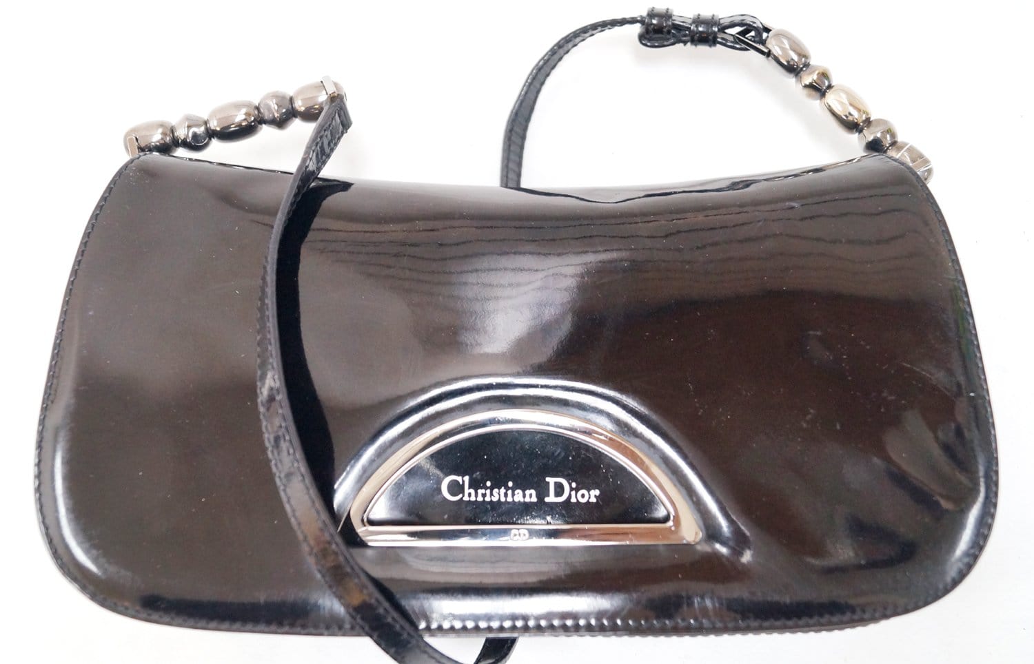 Christian Dior Handbags - Maris Pearl Black Patent Leather Bag