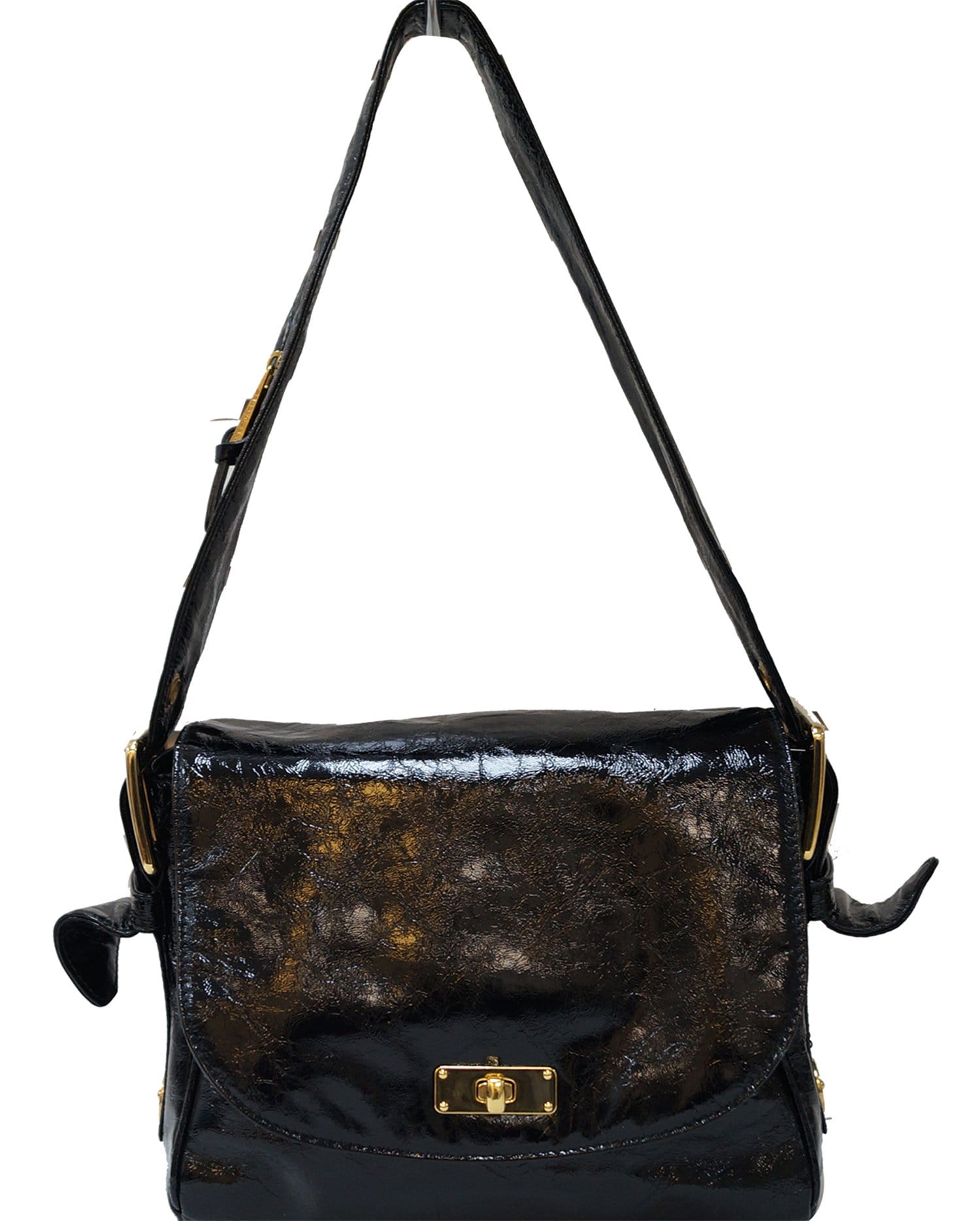 Marc Jacobs Quilted Patent Leather Ursula Shoulder Bag (SHF-20243