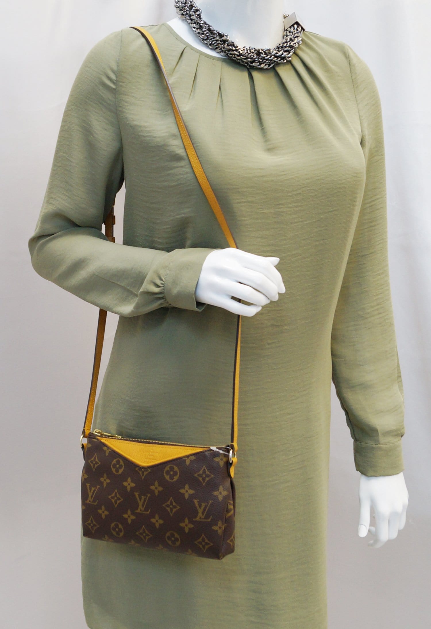 LOUIS VUITTON Monogram Canvas Pallas Clutch Crossbody Bag