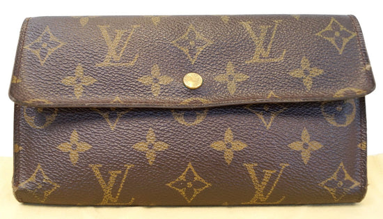 LOUIS VUITTON Louis Vuitton Long Wallet Tri-Fold Porto Tresor International  Monogram Mini Canvas Leather M92242 Men's