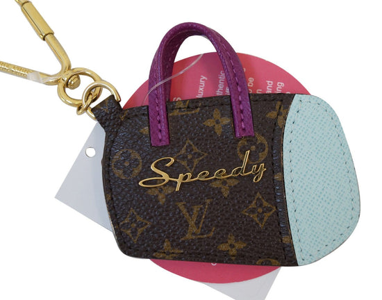 Louis Vuitton Speedy Inclusion Beige LV Monogram Bag Motif Charm Key Chain