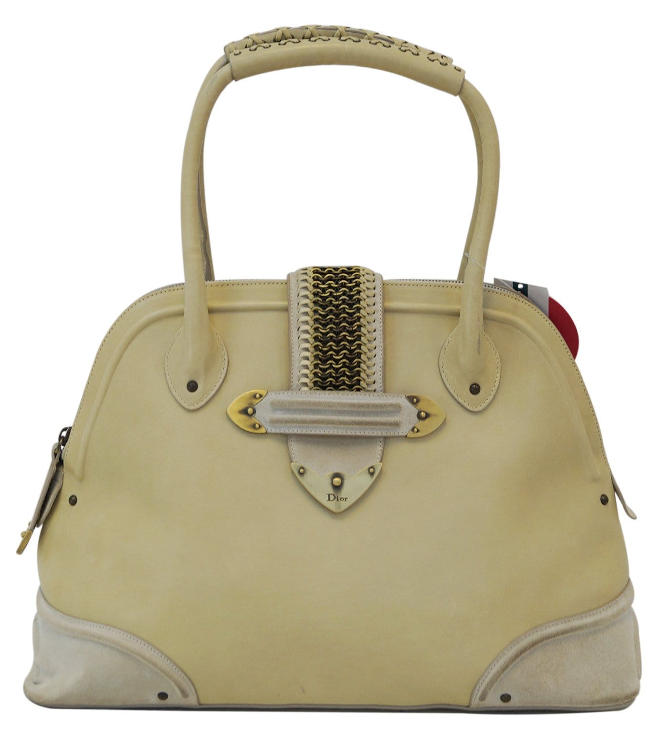 CHRISTIAN DIOR Beige Leather Suede Shoulder Bag - Last Call