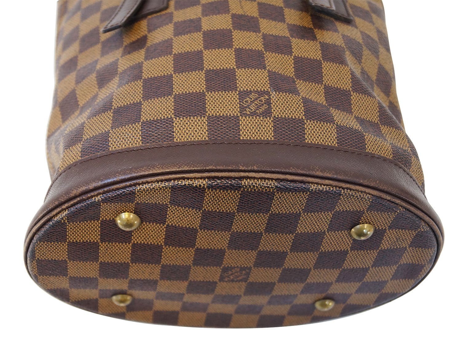 LOUIS VUITTON Damier Ebene Brown Marais Bucket Bag