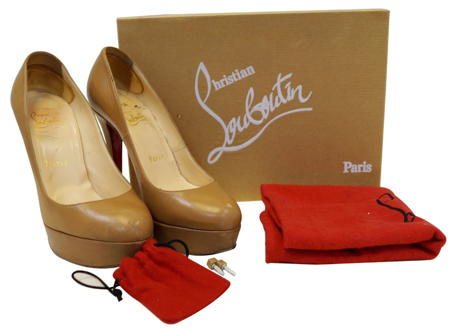 Leather boots Christian Louboutin Camel size 41 EU in Leather - 25567356
