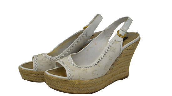 Louis Vuitton Monogram Idylle Majorca Espadrille Wedges 36.5 – Jadore  Couture