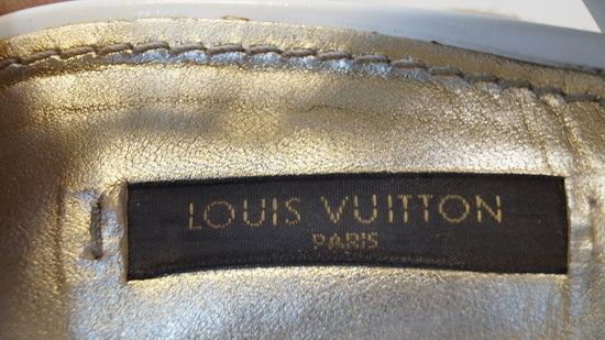 Louis Vuitton Blue Denim Monogram Denim Espadrille Wedges Size 7
