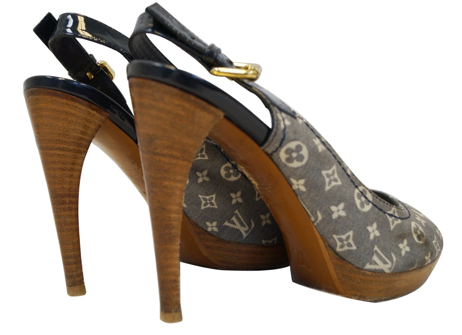 Louis Vuitton Monogram Canvas Madeleine Block Heel Pumps Size 36