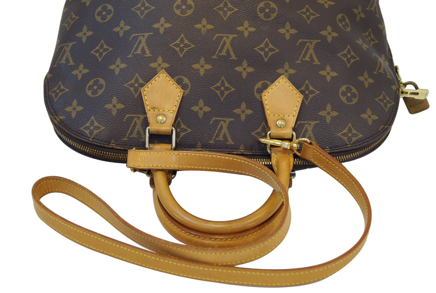 LOUIS VUITTON Alma PM Crossbody / Hand bag, LV monogram with Shoulder Strap  For Sale at 1stDibs