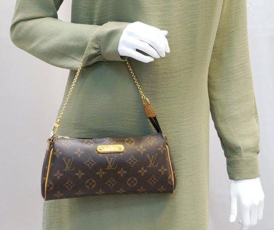 Louis Vuitton Eva Monogram Clutch Crossbody Shoulder Purse(SN1123