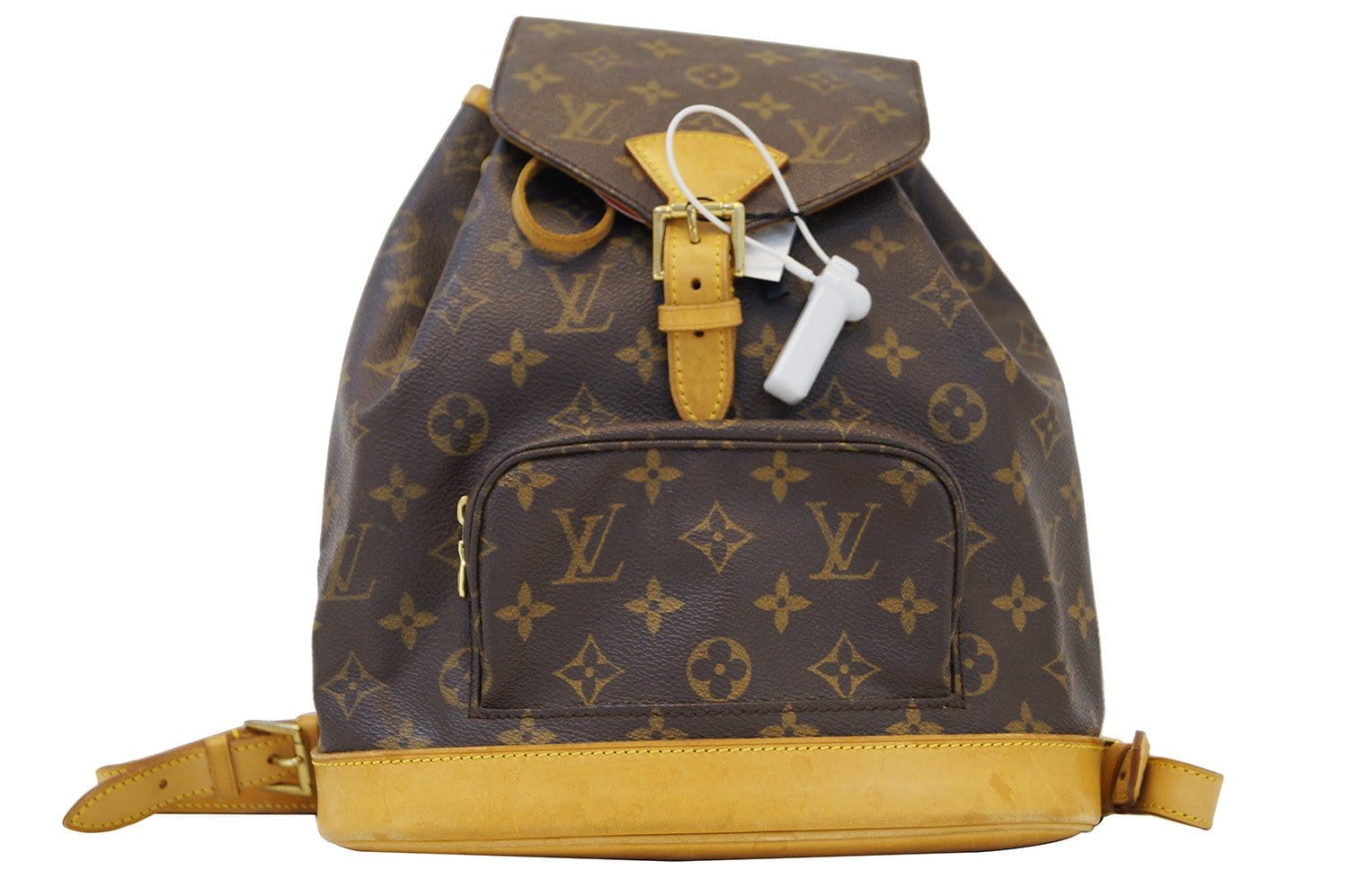 Montsouris vintage cloth backpack Louis Vuitton Brown in Cloth