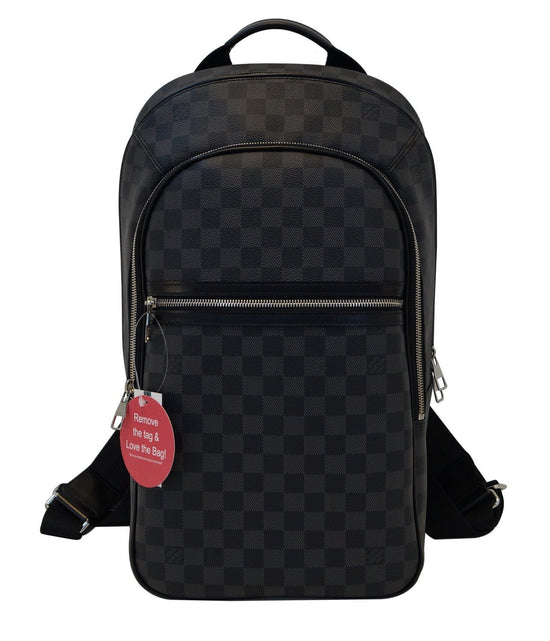 Louis Vuitton Michael Damier Backpack in Grey Coated Canvas Cloth
