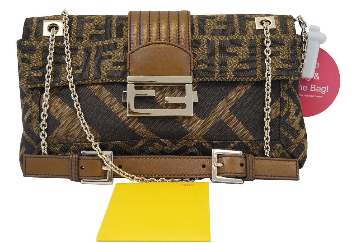 FENDI-Zucca-Canvas-Leather-Shoulder-Bag-Brown-Black-26569 – dct-ep_vintage  luxury Store