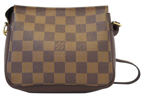 LOUIS VUITTON TRUTH DAMIER EBENE MAKEUP POUCH BAG BROWN-DD5635