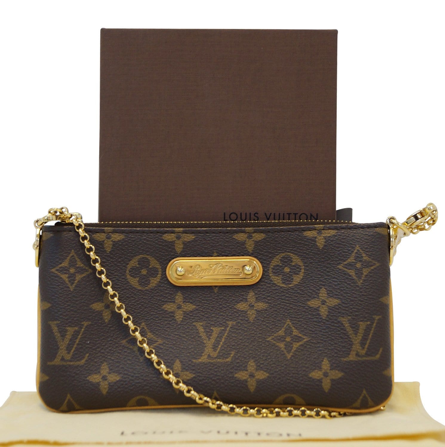 Louis Vuitton Louis Vuitton Milla MM Monogram Canvas Chain Strap