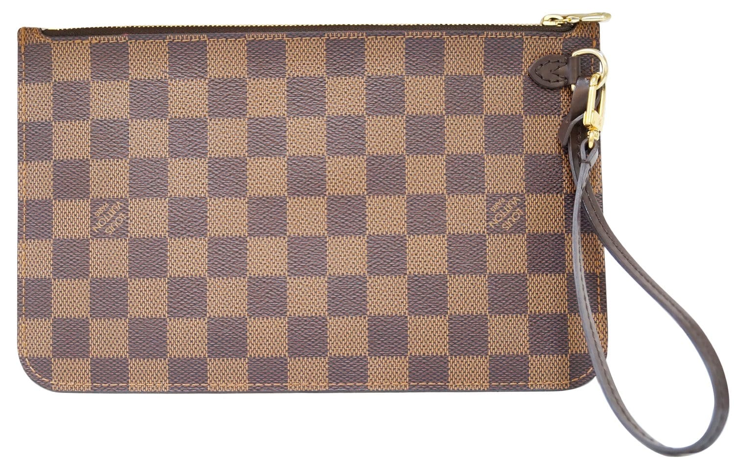 LOUIS VUITTON Damier Ebene Pochette Wristlet Pouch Neverfull MM