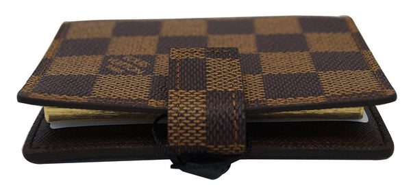 Authentic Louis Vuitton Damier Ebene Mini Agenda Notebook Cover E2717