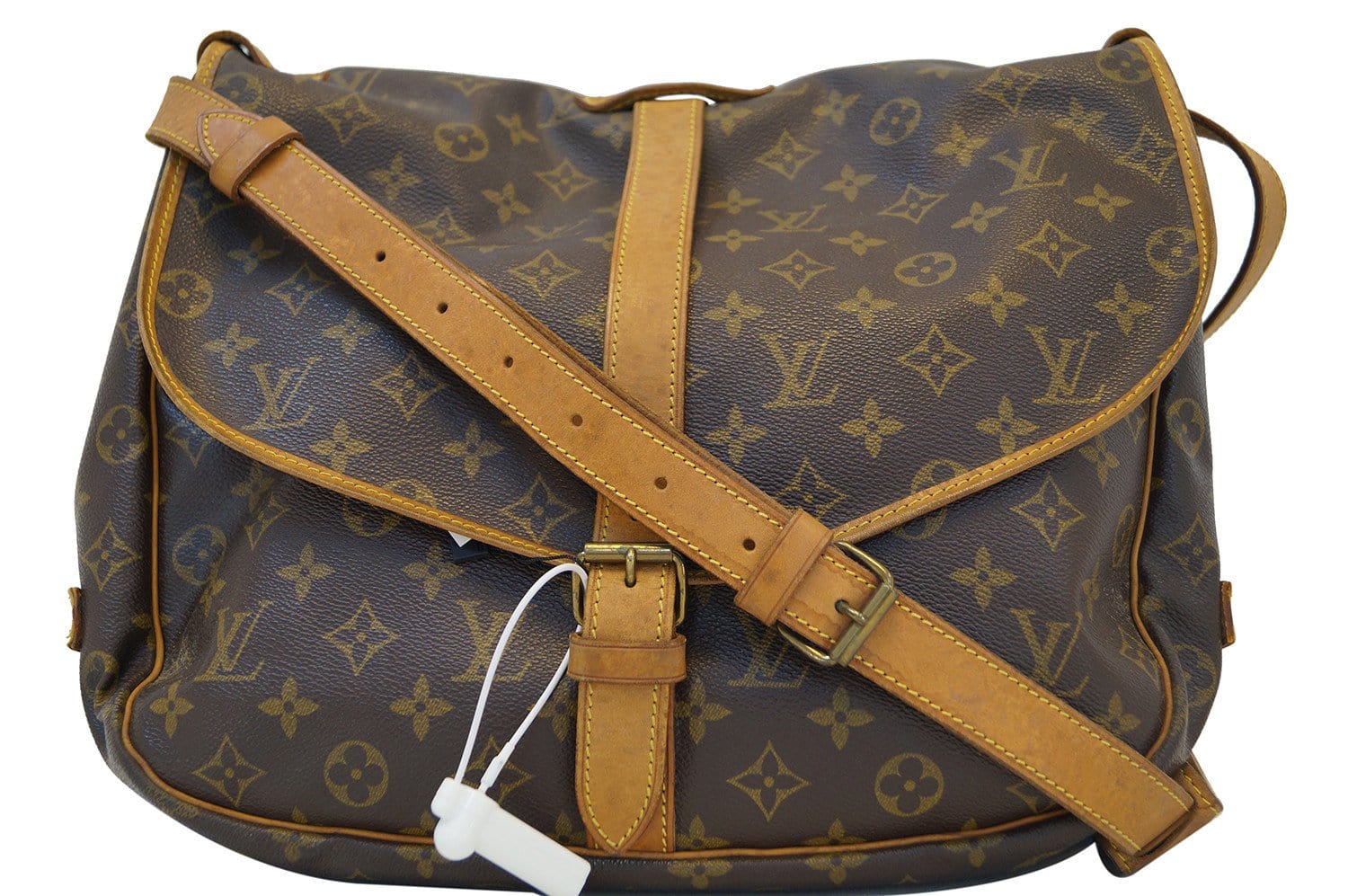 Brown Louis Vuitton Monogram Saumur 35 Crossbody Bag