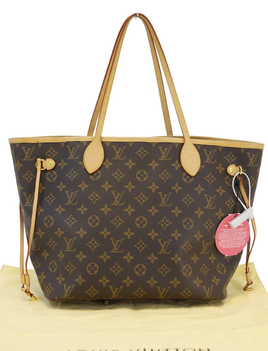 🌸 Louis Vuitton Neverfull MM Monogram Pivoine Shoulder Tote  (AR2126)+Receipt 🌸