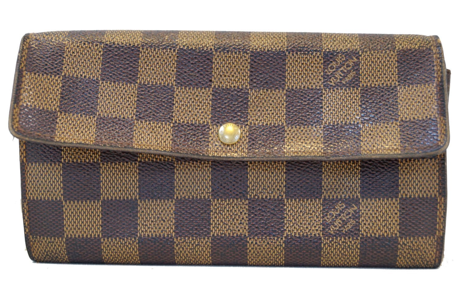 Louis Vuitton Damier Ebene Long Bifold Wallet, Luxury, Bags