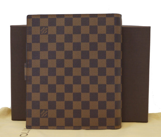 Louis Vuitton Damier Ebene Large Ring Agenda Cover Cloth ref