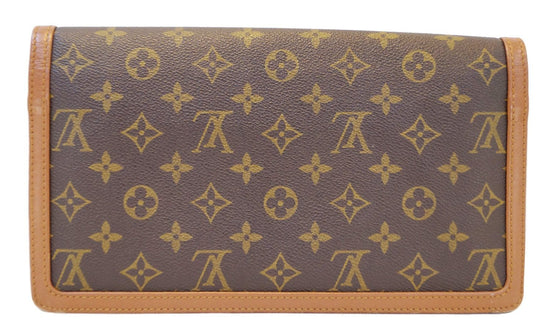 Auth Louis Vuitton Monogram Pochette Dame GM Clutch Hand Bag Old