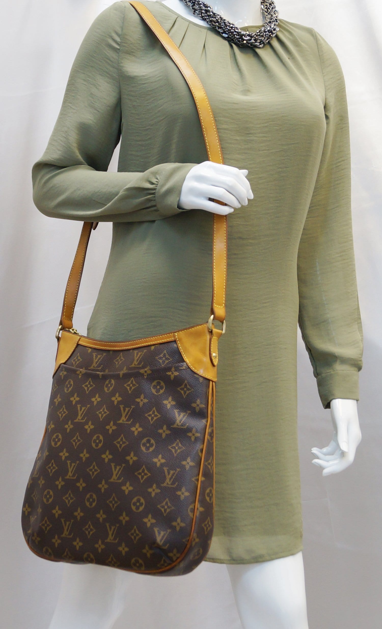 LOUIS VUITTON Monogram Canvas Odeon MM Crossbody Bag